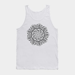 Mandala #9. Hearts and Flowers mandala. Tank Top